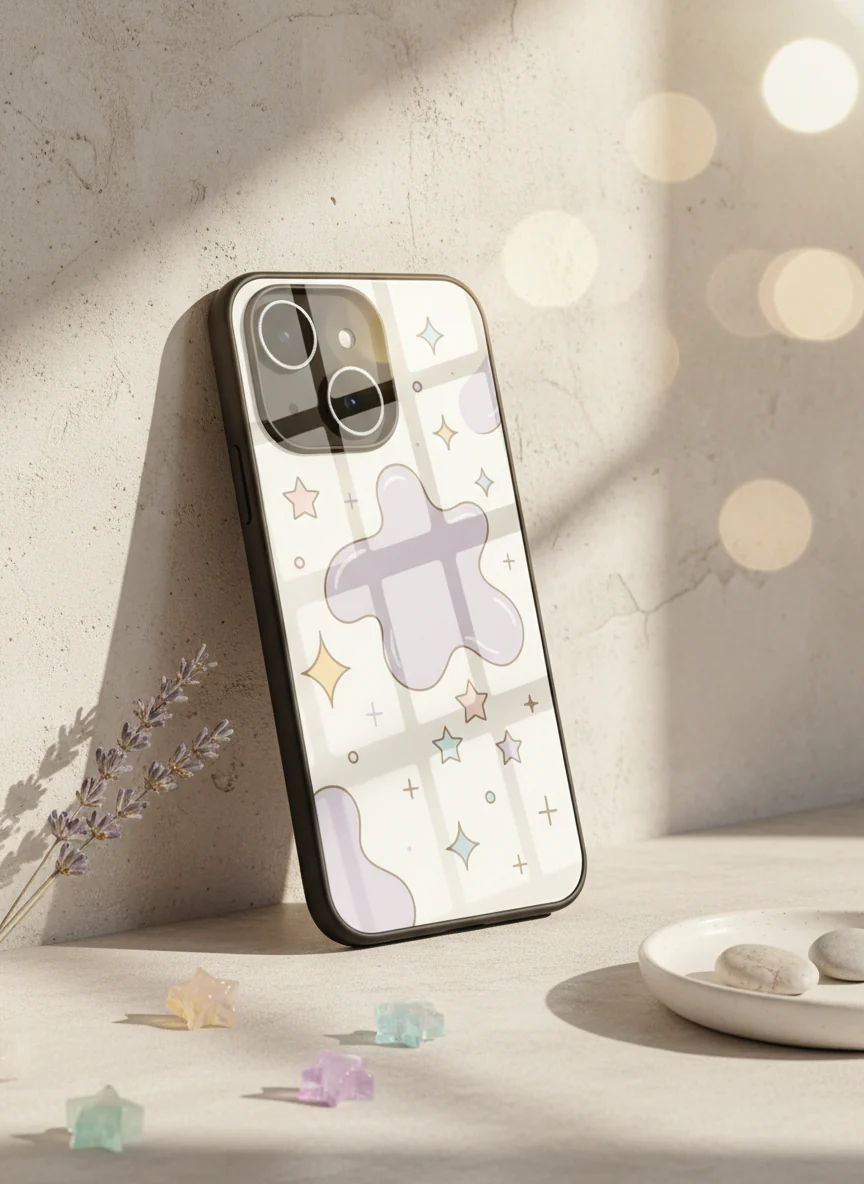 Starry Splash Premium Glass Back Cover For iPhone 11-17 Models - Image 3