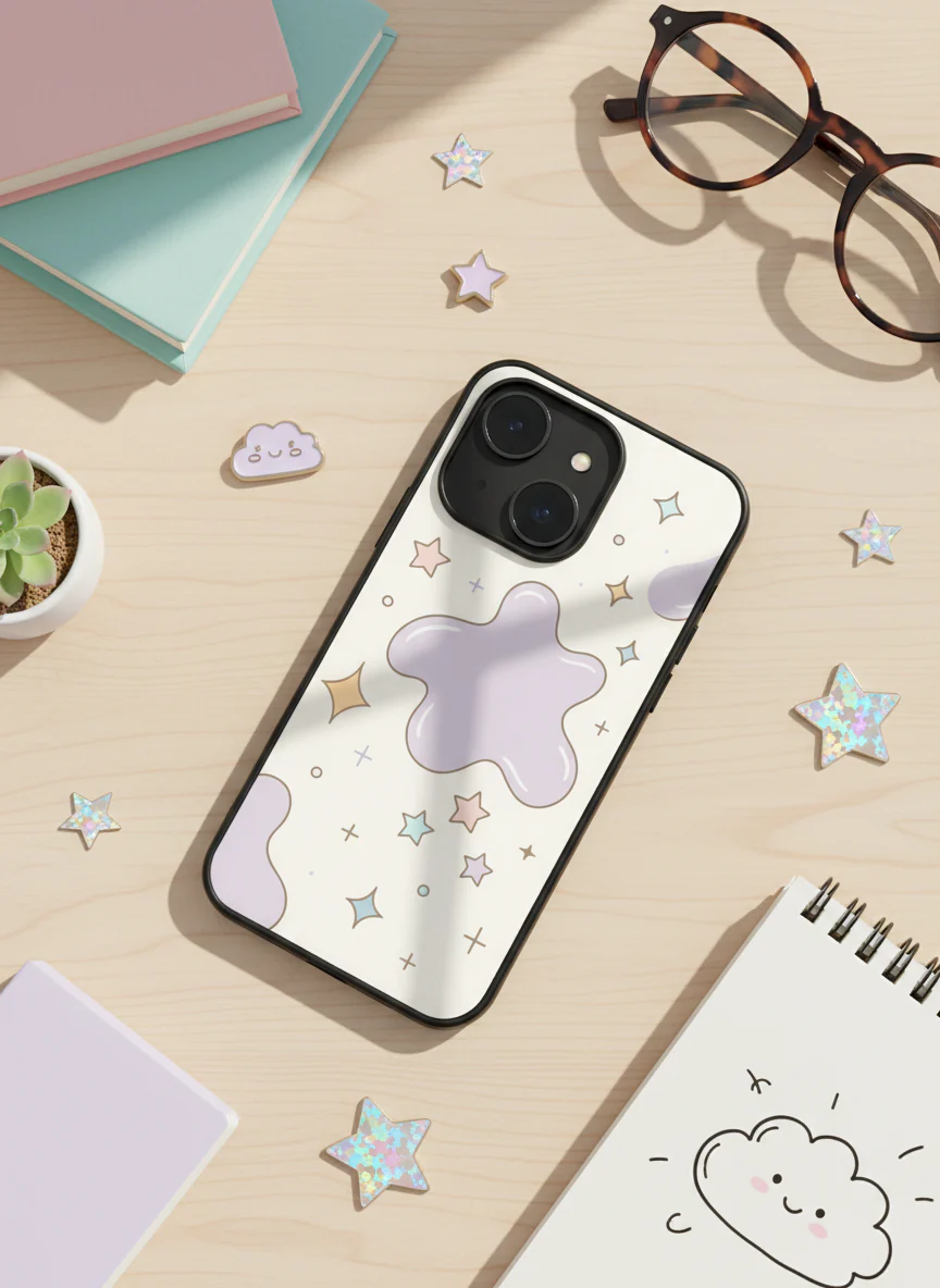 Starry Splash Premium Glass Back Cover For iPhone 11-17 Models - Image 5