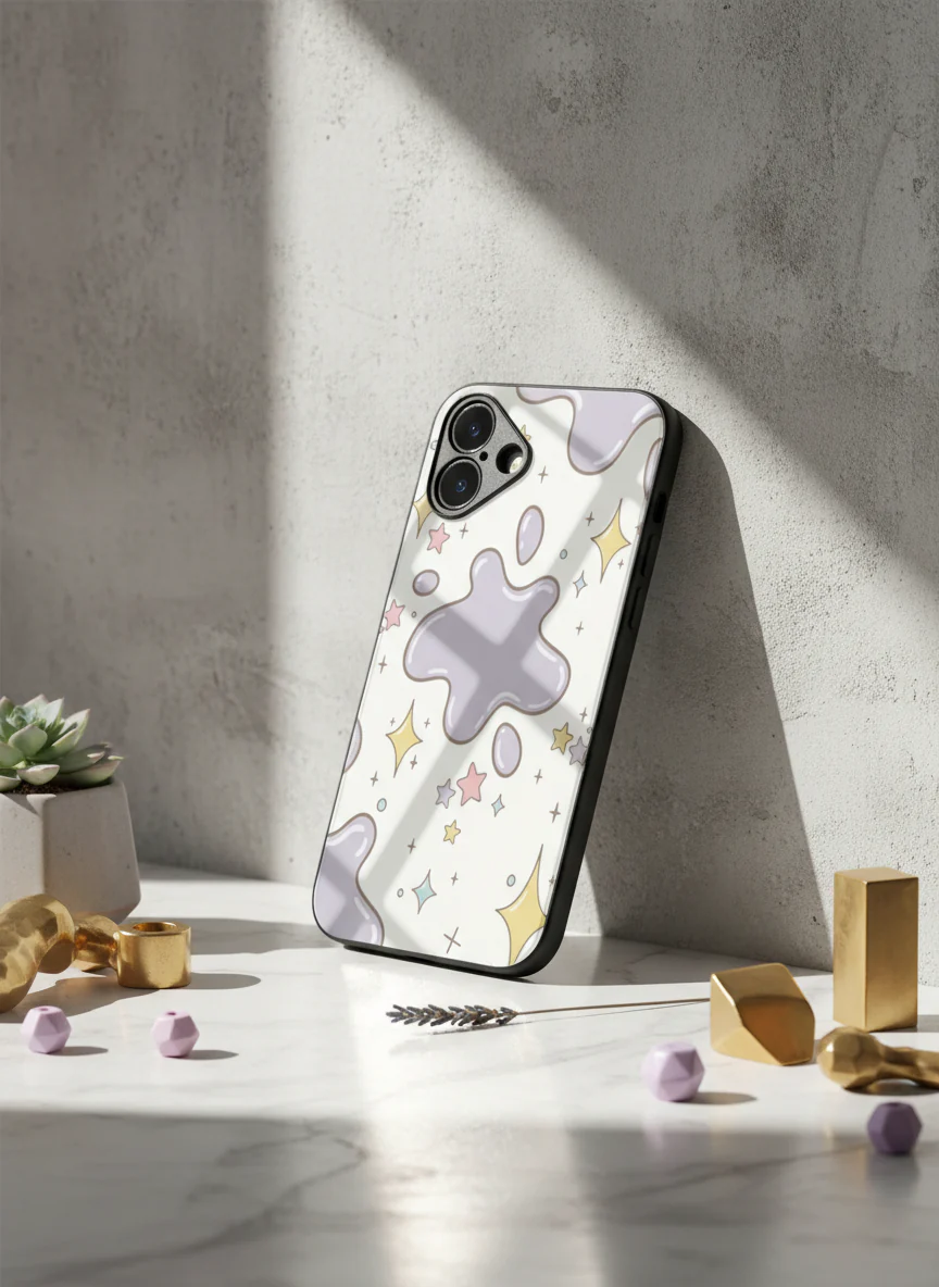 Starry Splash Premium Glass Back Cover For iPhone 11-17 Models - Image 6