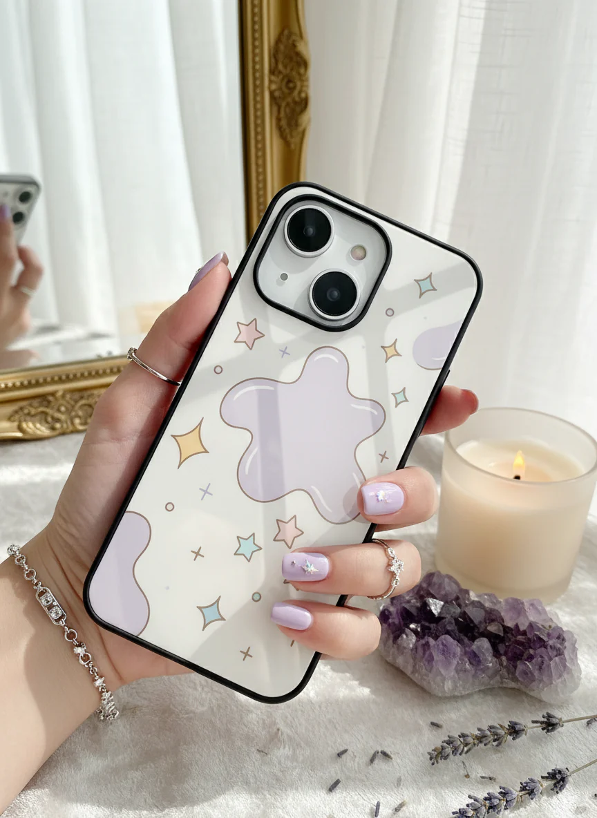 Starry Splash Premium Glass Back Cover For iPhone 11-17 Models - Image 7