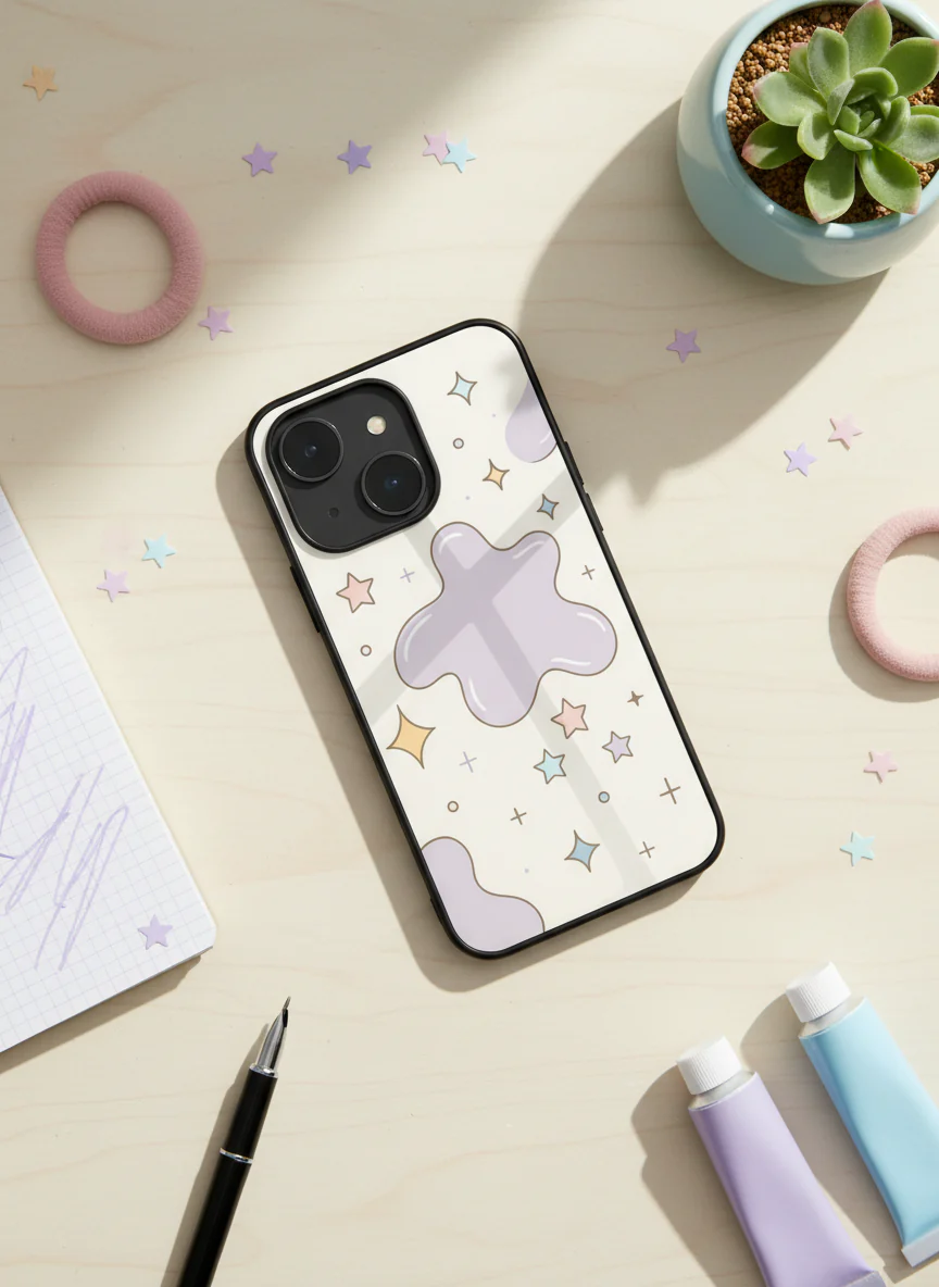 Starry Splash Premium Glass Back Cover For iPhone 11-17 Models - Image 9