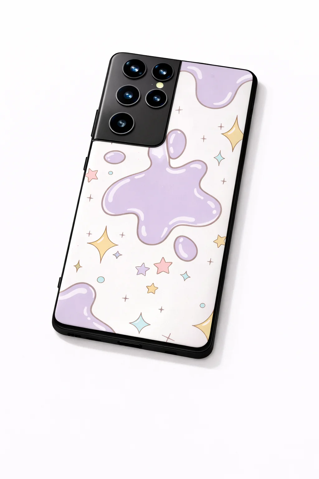 Starry Splash Premium Glass Back Cover For Galaxy S, A, M & F Series - Image 3