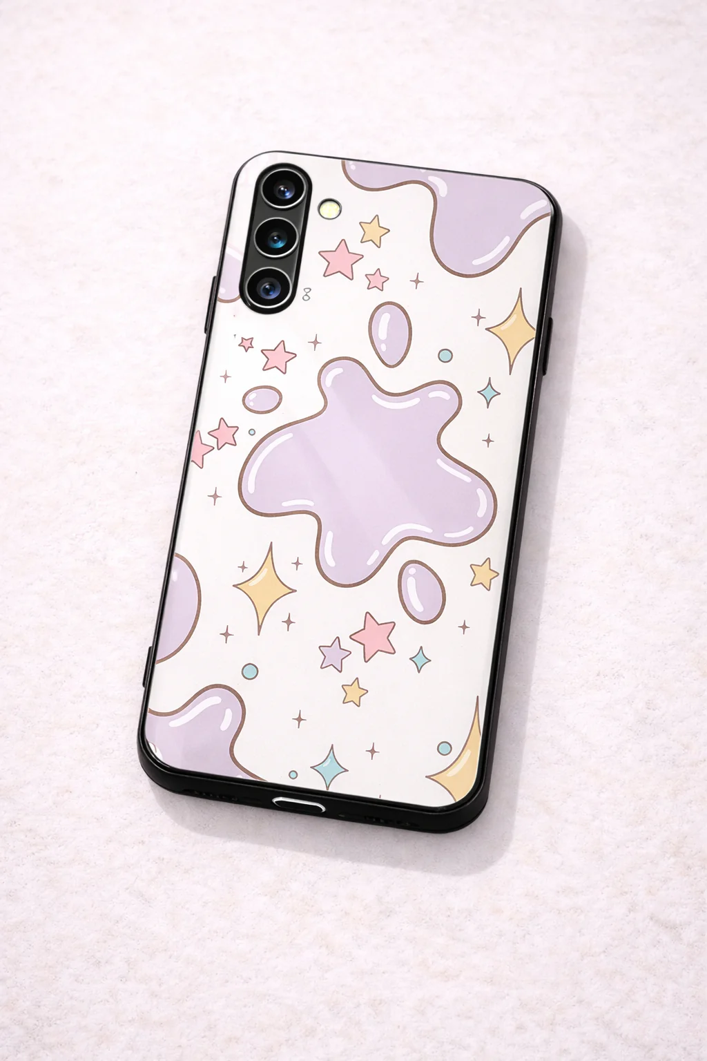 Starry Splash Premium Glass Back Cover For Galaxy S, A, M & F Series - Image 5