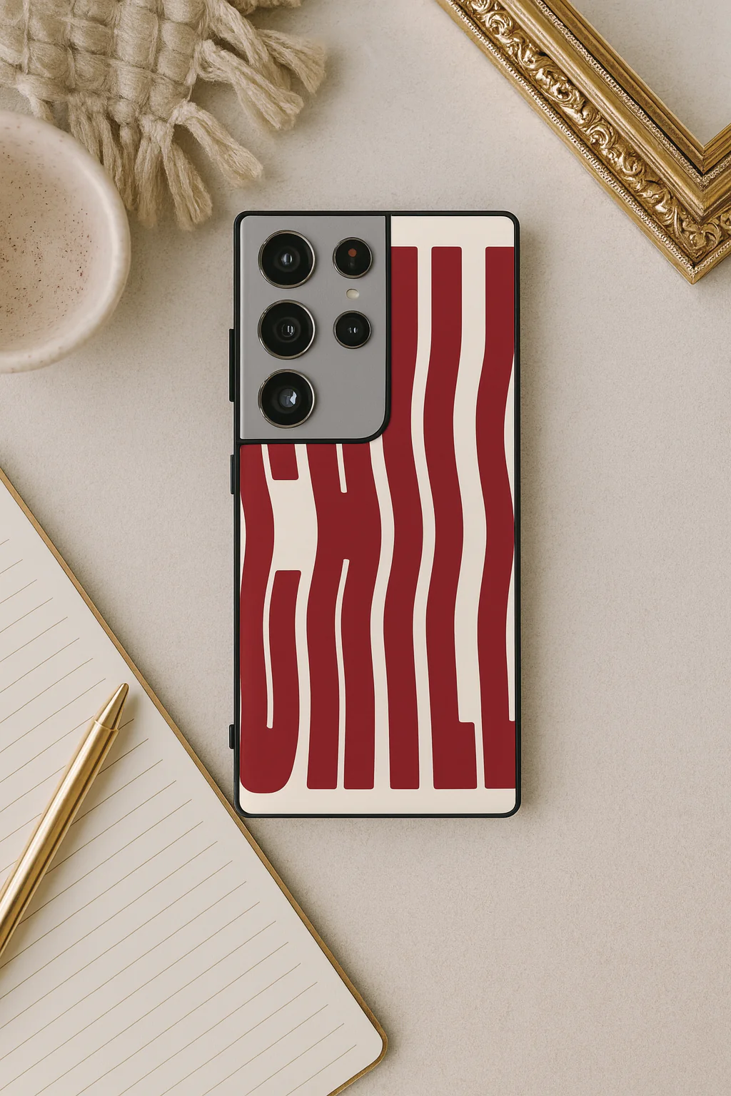 Stay Chill Premium Glass Back Cover For Galaxy S, A, M & F Series