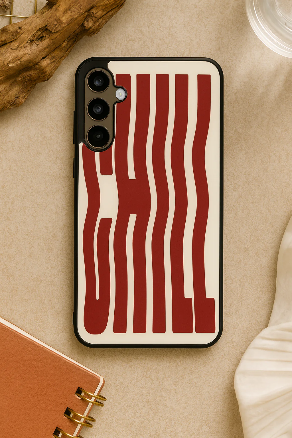 Stay Chill Premium Glass Back Cover For Galaxy S, A, M & F Series - Image 4