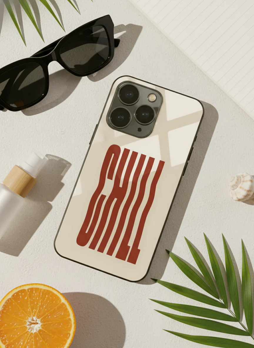 Stay Chill Premium Glass Back Cover For iPhone 11-17 Models - Image 10