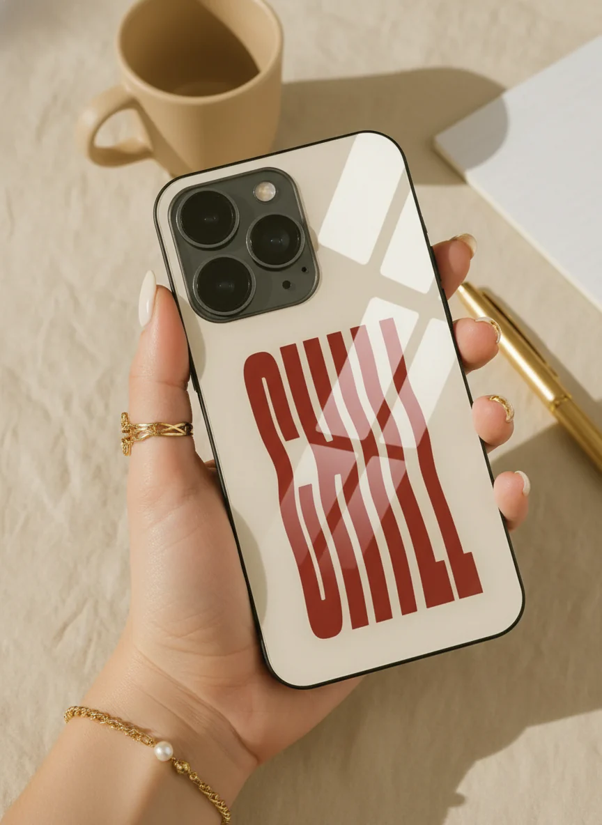Stay Chill Premium Glass Back Cover For iPhone 11-17 Models - Image 11