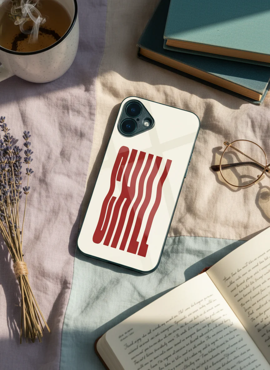 Stay Chill Premium Glass Back Cover For iPhone 11-17 Models - Image 12