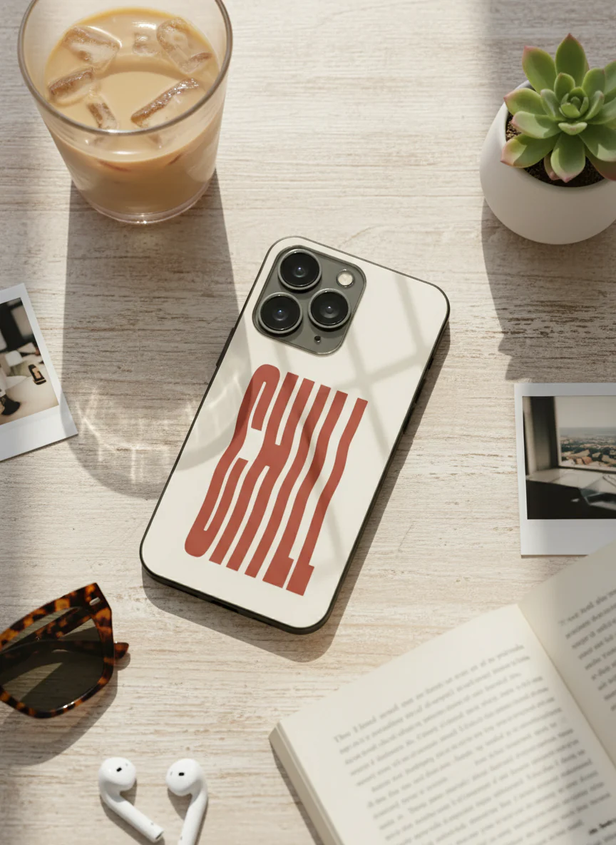 Stay Chill Premium Glass Back Cover For iPhone 11-17 Models - Image 3