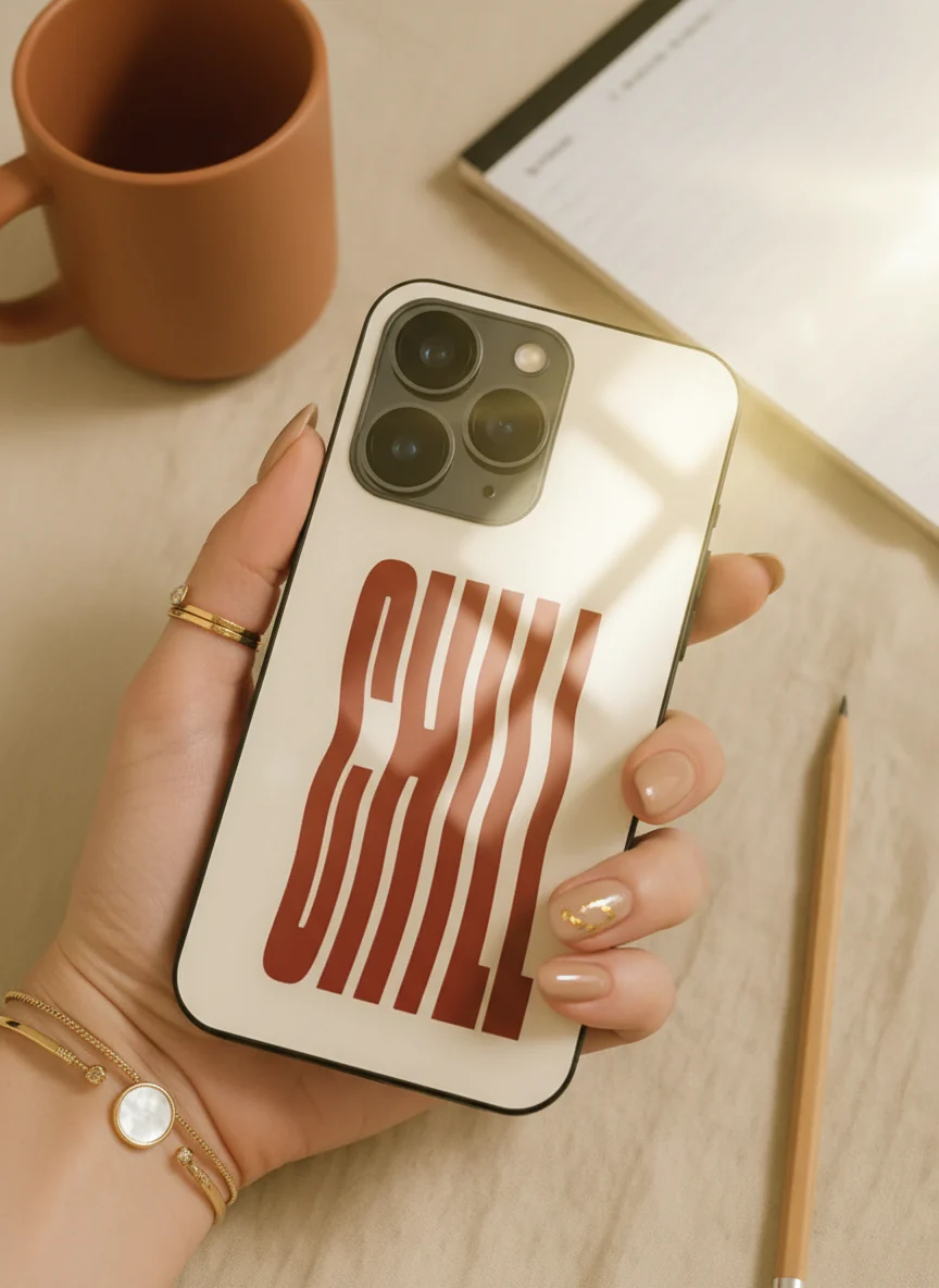 Stay Chill Premium Glass Back Cover For iPhone 11-17 Models - Image 4