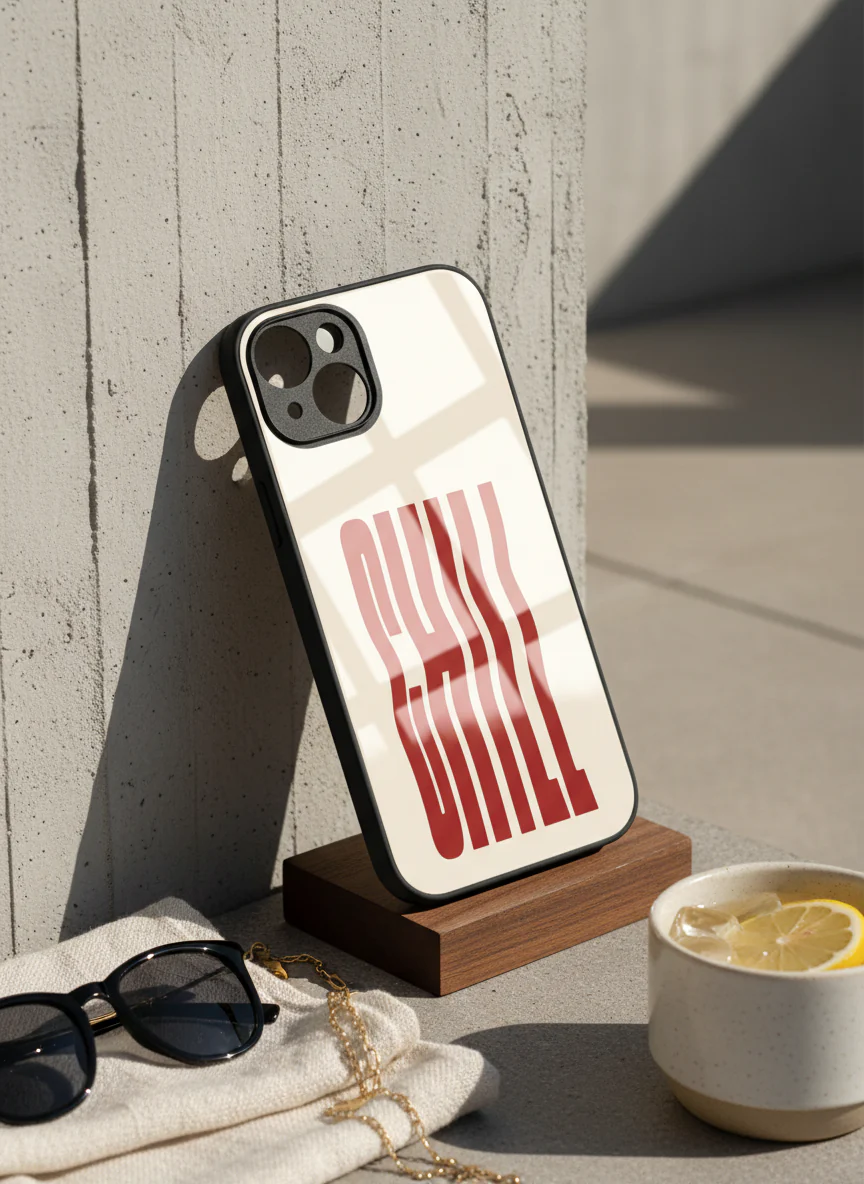 Stay Chill Premium Glass Back Cover For iPhone 11-17 Models - Image 5