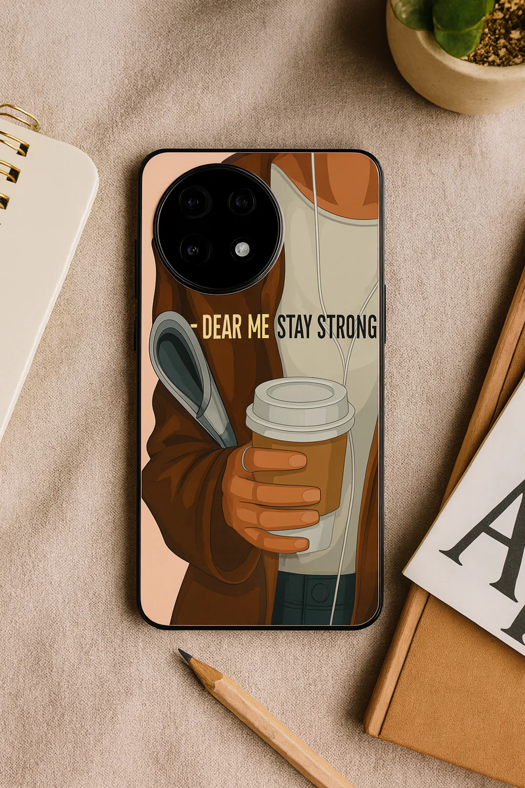 Stay Strong Glass Back Cover For One Plus 13, 12, 11, 10, Nord Series - Image 4