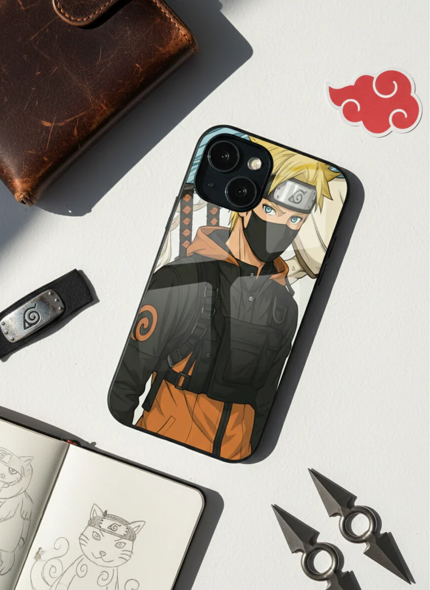 Stealthy Naruto Premium Glass Back Cover For iPhone 11-17 Models - Image 10