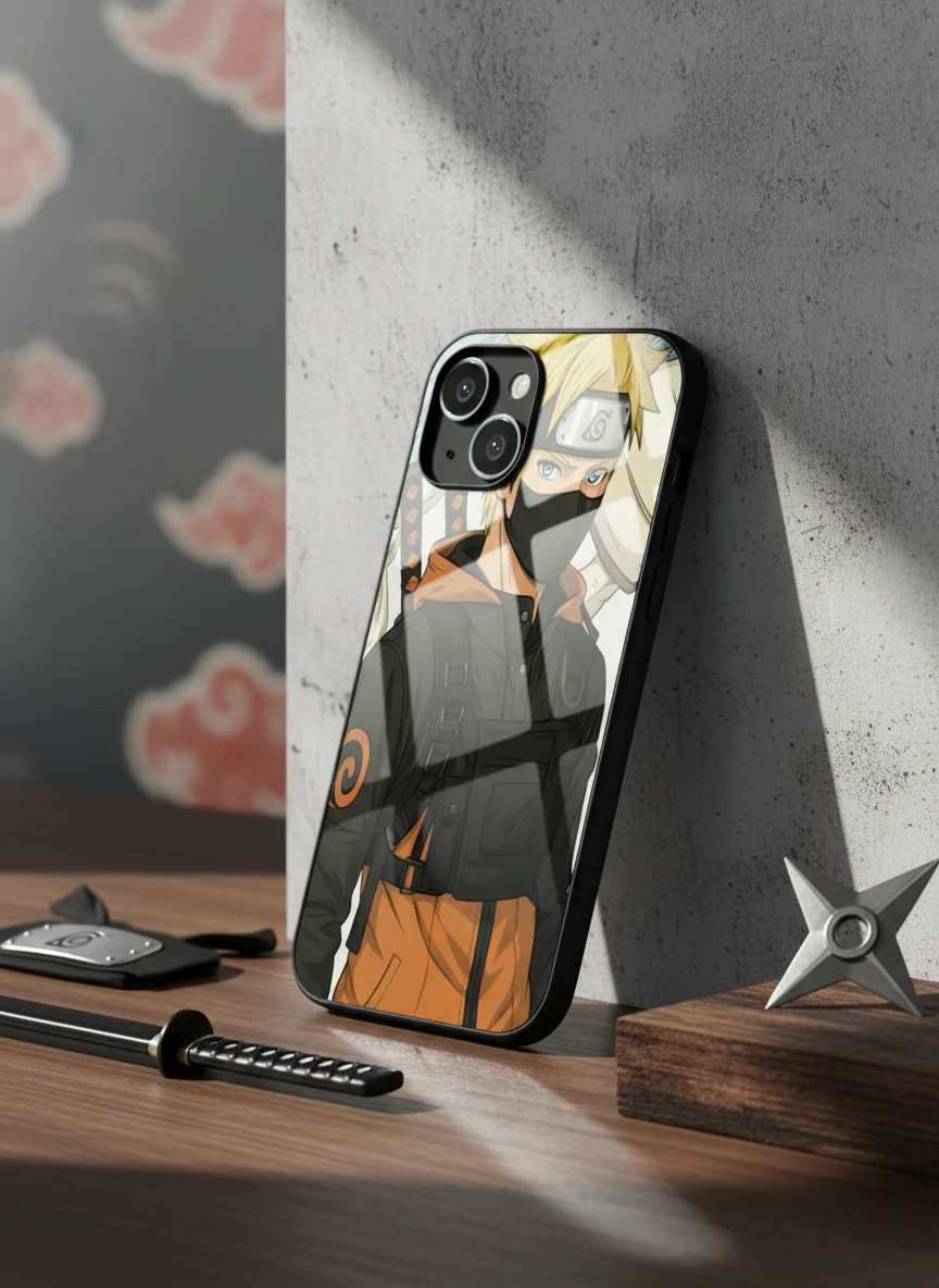 Stealthy Naruto Premium Glass Back Cover For iPhone 11-17 Models - Image 12