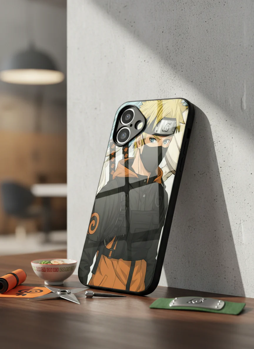Stealthy Naruto Premium Glass Back Cover For iPhone 11-17 Models - Image 5