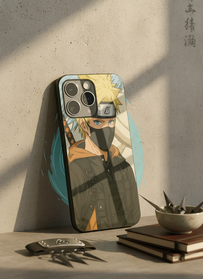 Stealthy Naruto Premium Glass Back Cover For iPhone 11-17 Models - Image 6