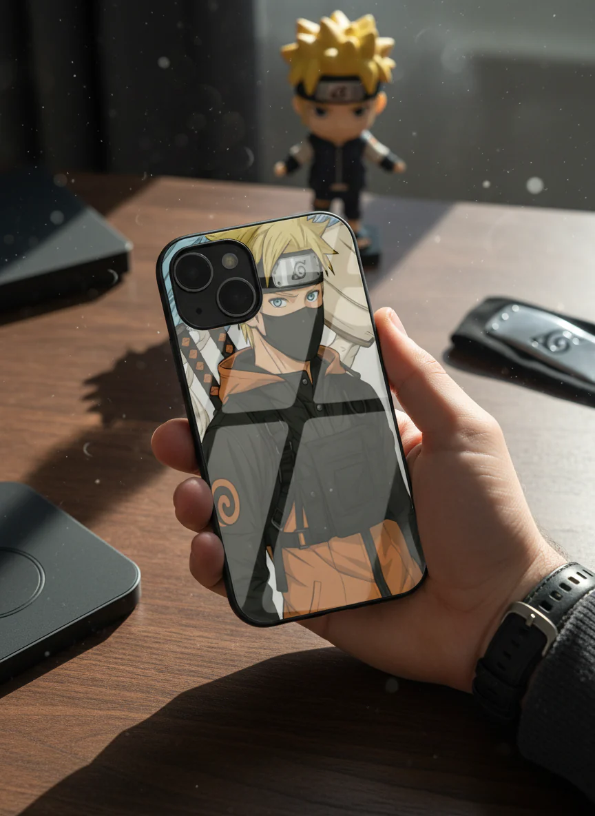 Stealthy Naruto Premium Glass Back Cover For iPhone 11-17 Models - Image 8