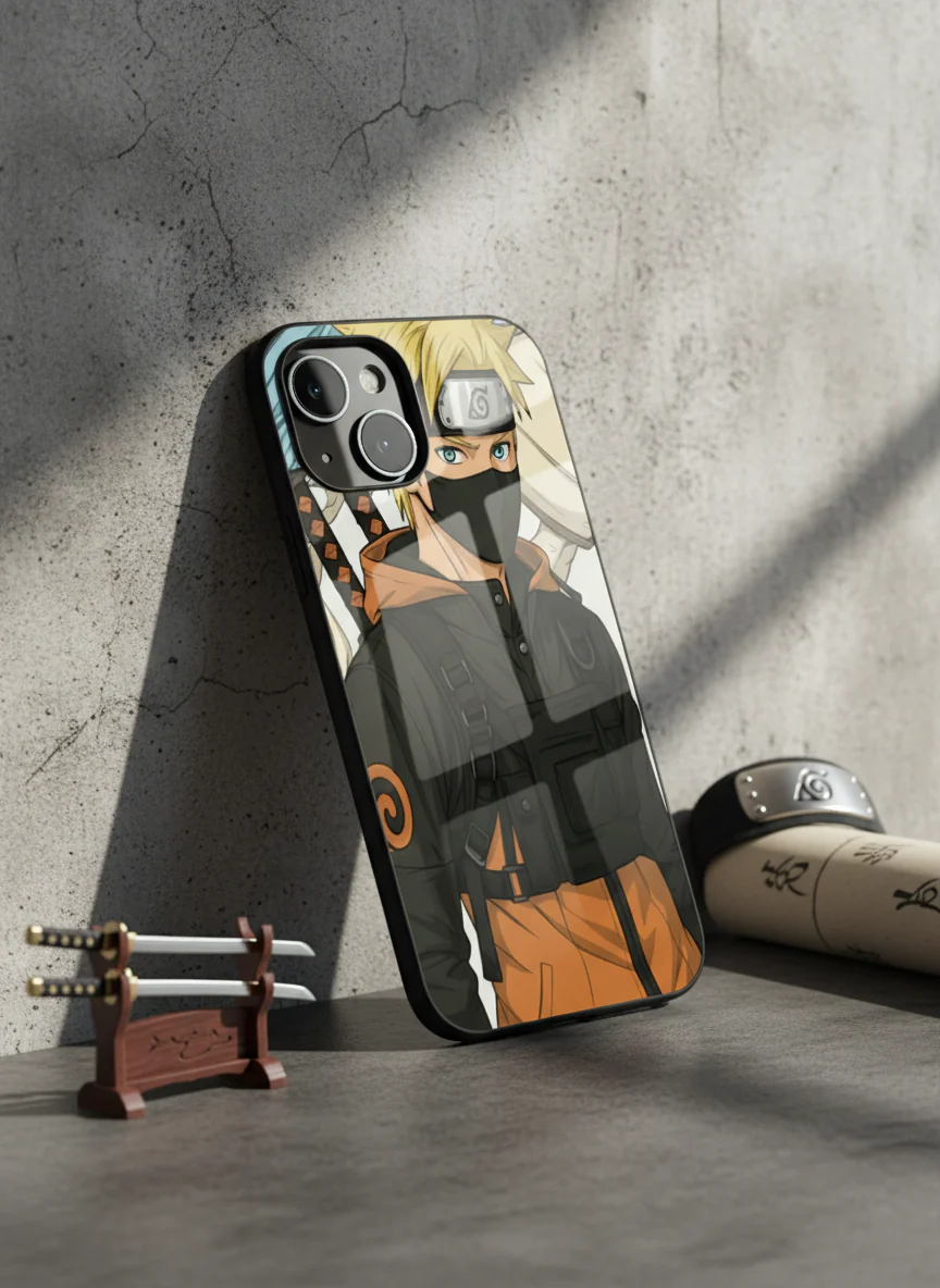 Stealthy Naruto Premium Glass Back Cover For iPhone 11-17 Models - Image 9