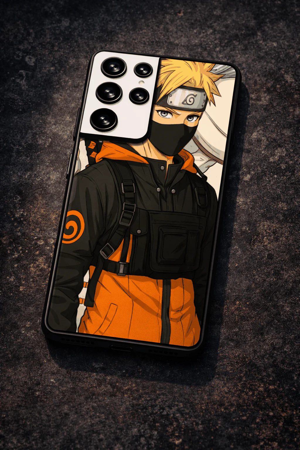 Stealthy Naruto Premium Glass Back Cover For Galaxy S, A, M & F Series - Image 2