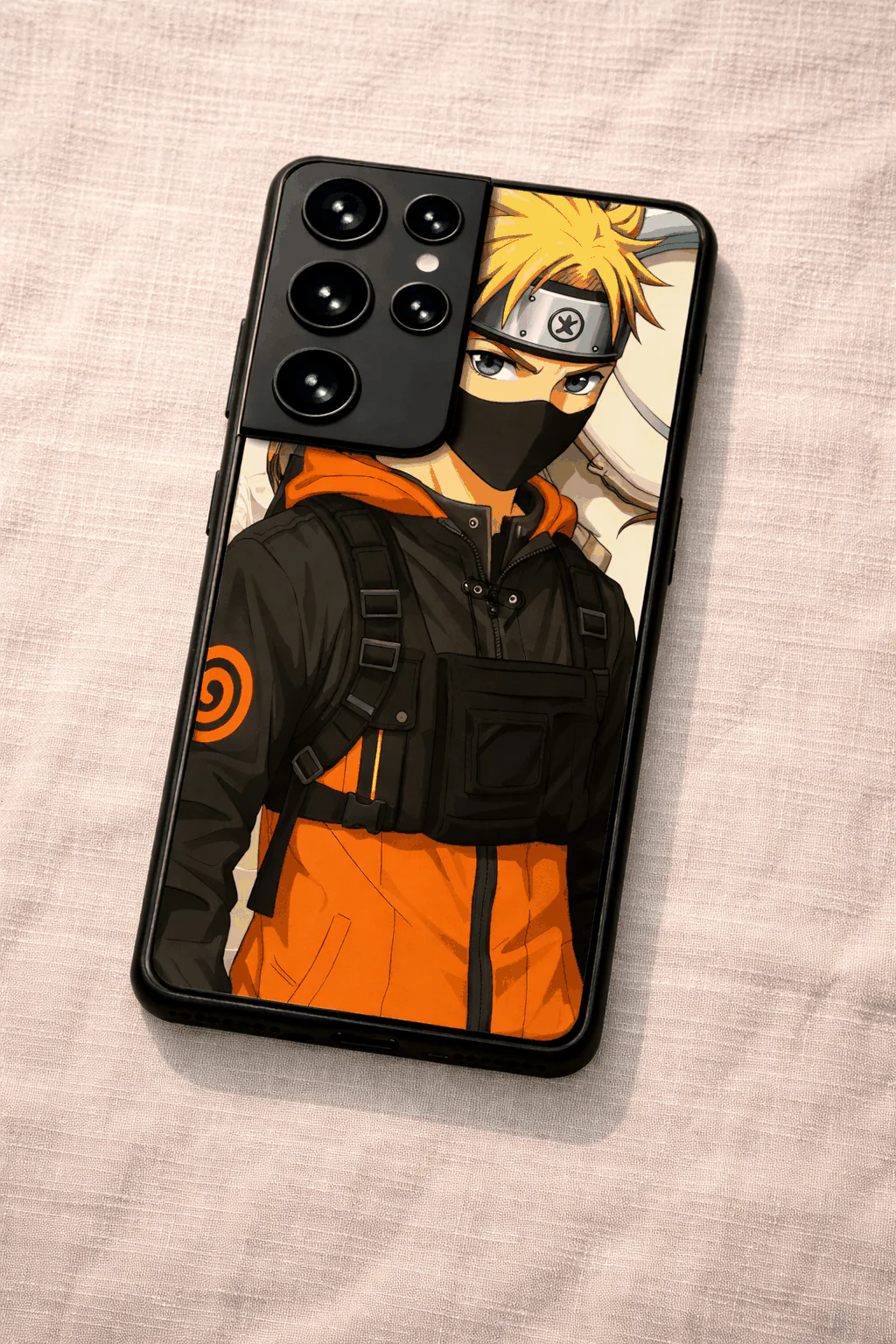 Stealthy Naruto Premium Glass Back Cover For Galaxy S, A, M & F Series - Image 4