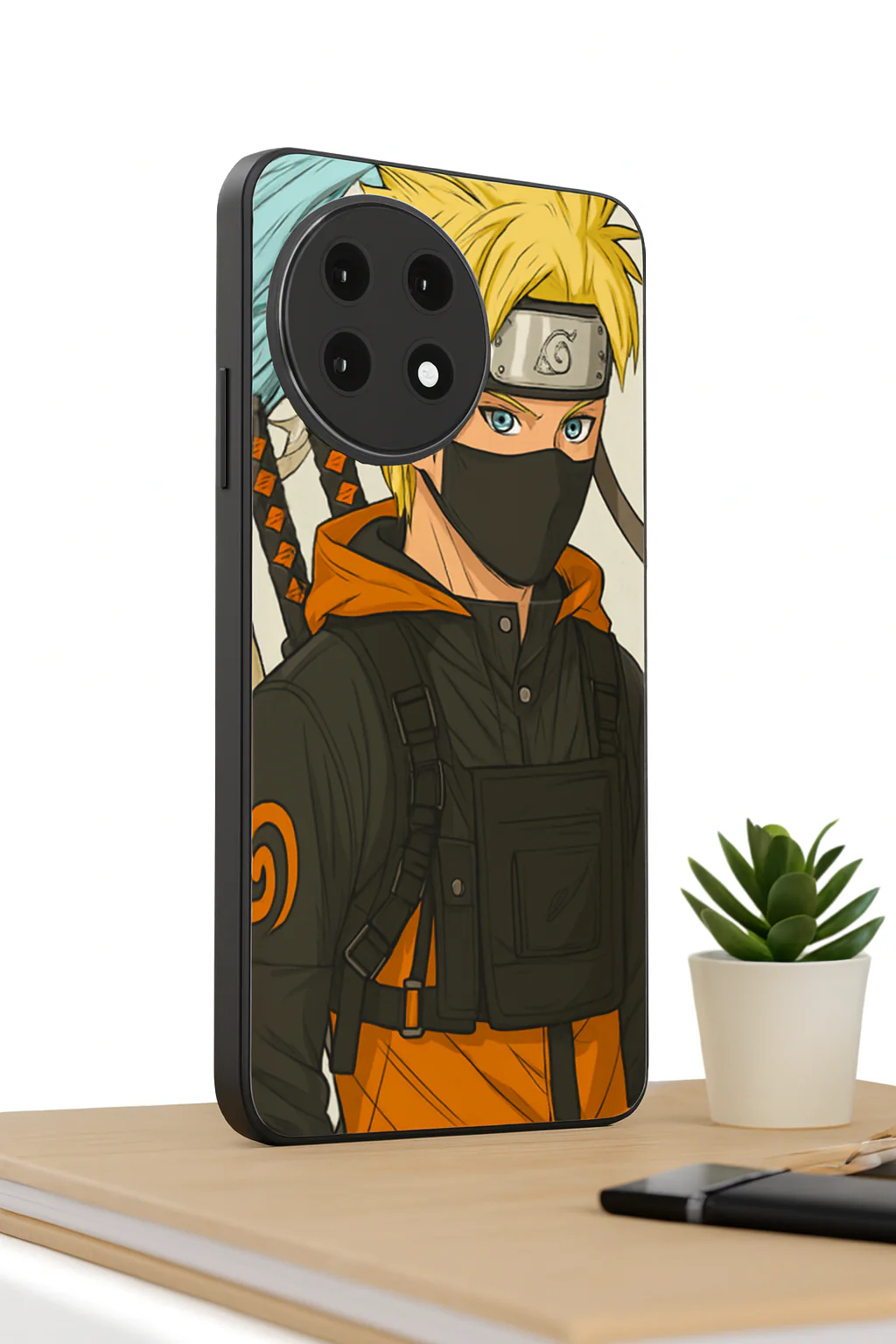 Stealthy Naruto Premium Glass Back Cover For One Plus 13, 12, 11, 10, Nord Series - Image 4