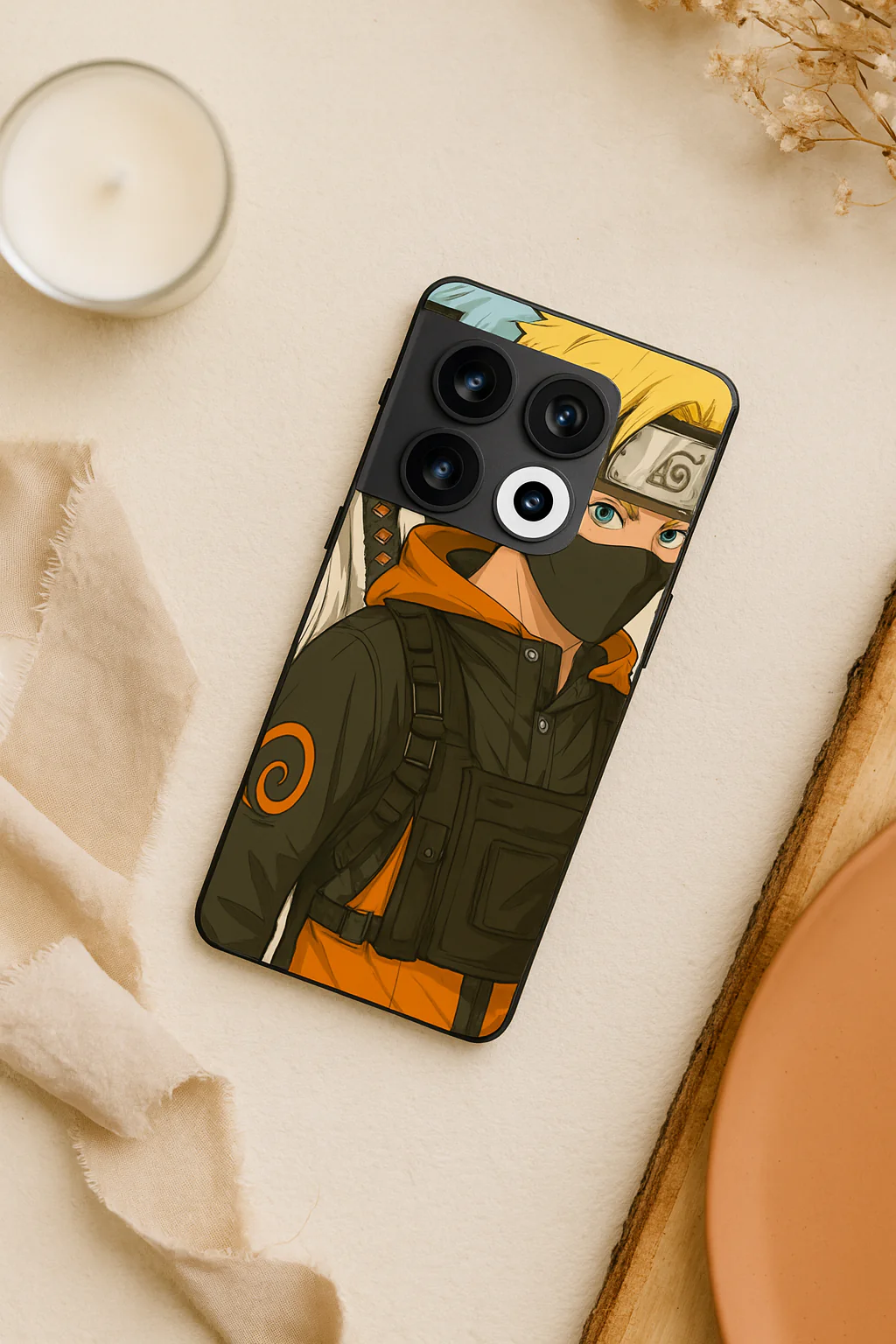 Stealthy Naruto Premium Glass Back Cover For One Plus 13, 12, 11, 10, Nord Series - Image 5