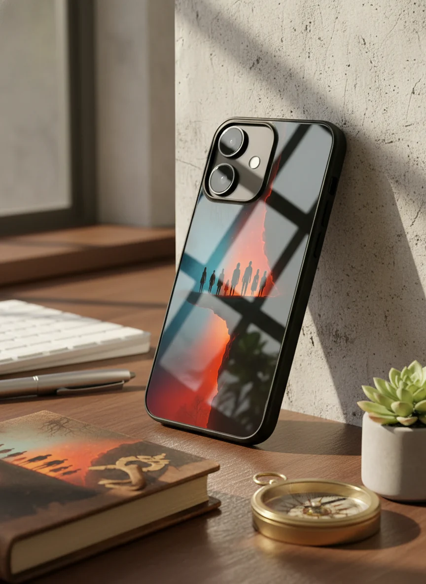 STRANGER THINGS- Parallel Edge Premium Glass Back Cover For iPhone 11-17 Models - Image 12