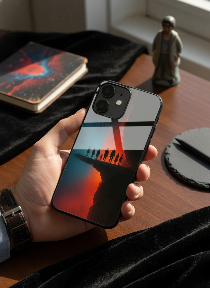 STRANGER THINGS- Parallel Edge Premium Glass Back Cover For iPhone 11-17 Models - Image 13