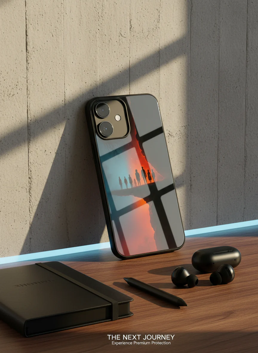 STRANGER THINGS- Parallel Edge Premium Glass Back Cover For iPhone 11-17 Models - Image 3
