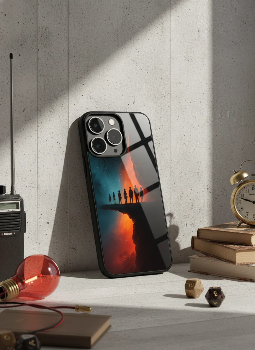 STRANGER THINGS- Parallel Edge Premium Glass Back Cover For iPhone 11-17 Models - Image 6