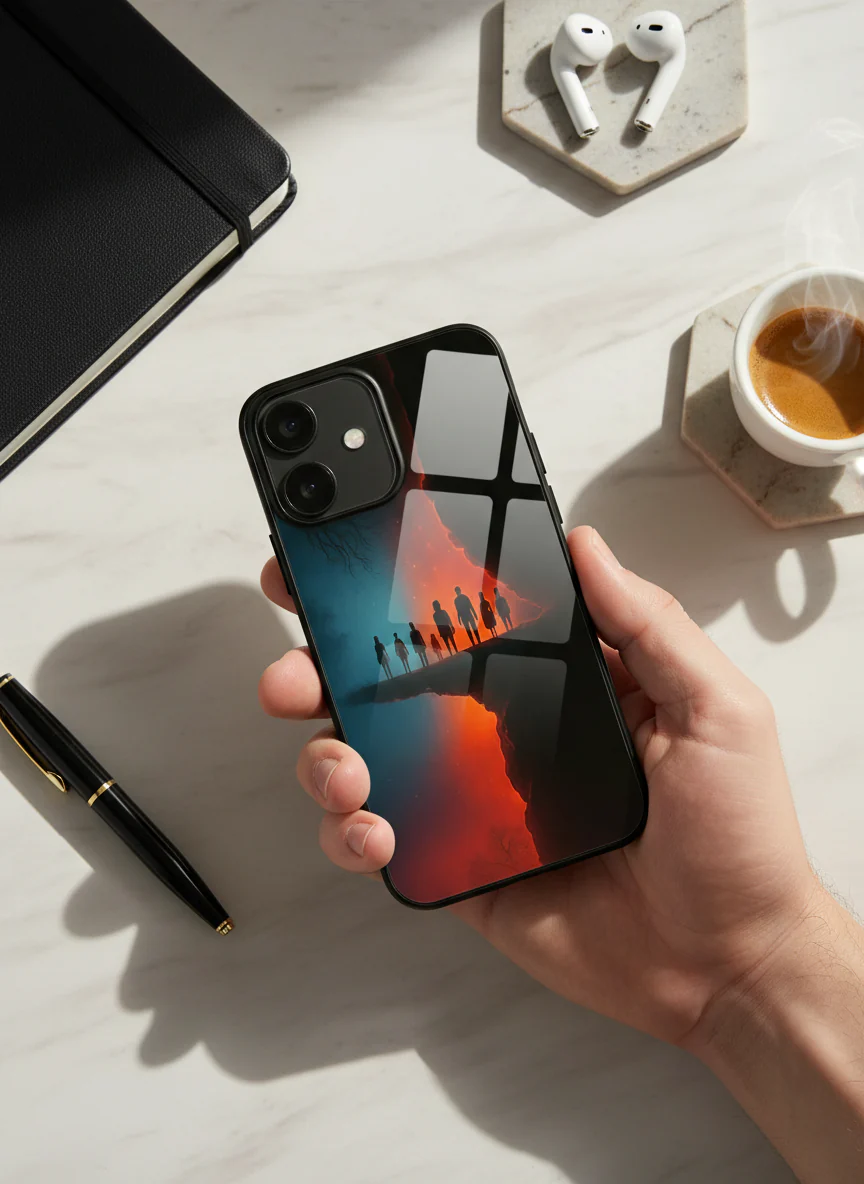 STRANGER THINGS- Parallel Edge Premium Glass Back Cover For iPhone 11-17 Models - Image 7