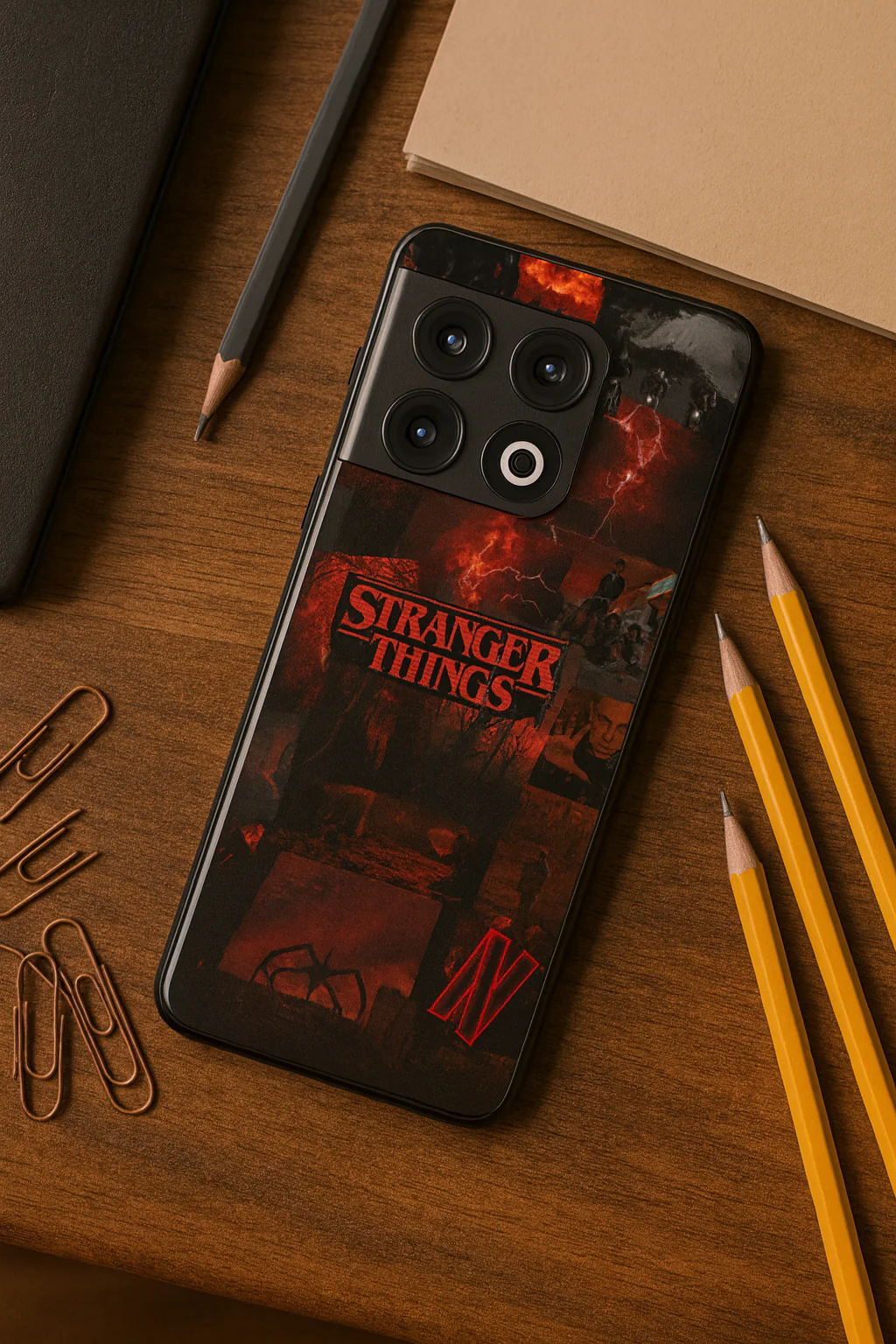 STRANGER THINGS- Red Realm Edit Premium Glass Back Cover For One Plus 13, 12, 11, 10, Nord Series