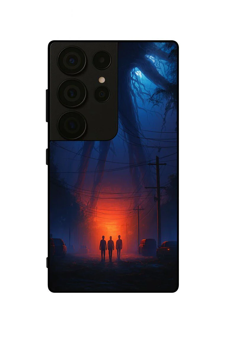 STRANGER THINGS- Shadowrise Premium Glass Back Cover For Galaxy S, A, M & F Series - Image 3