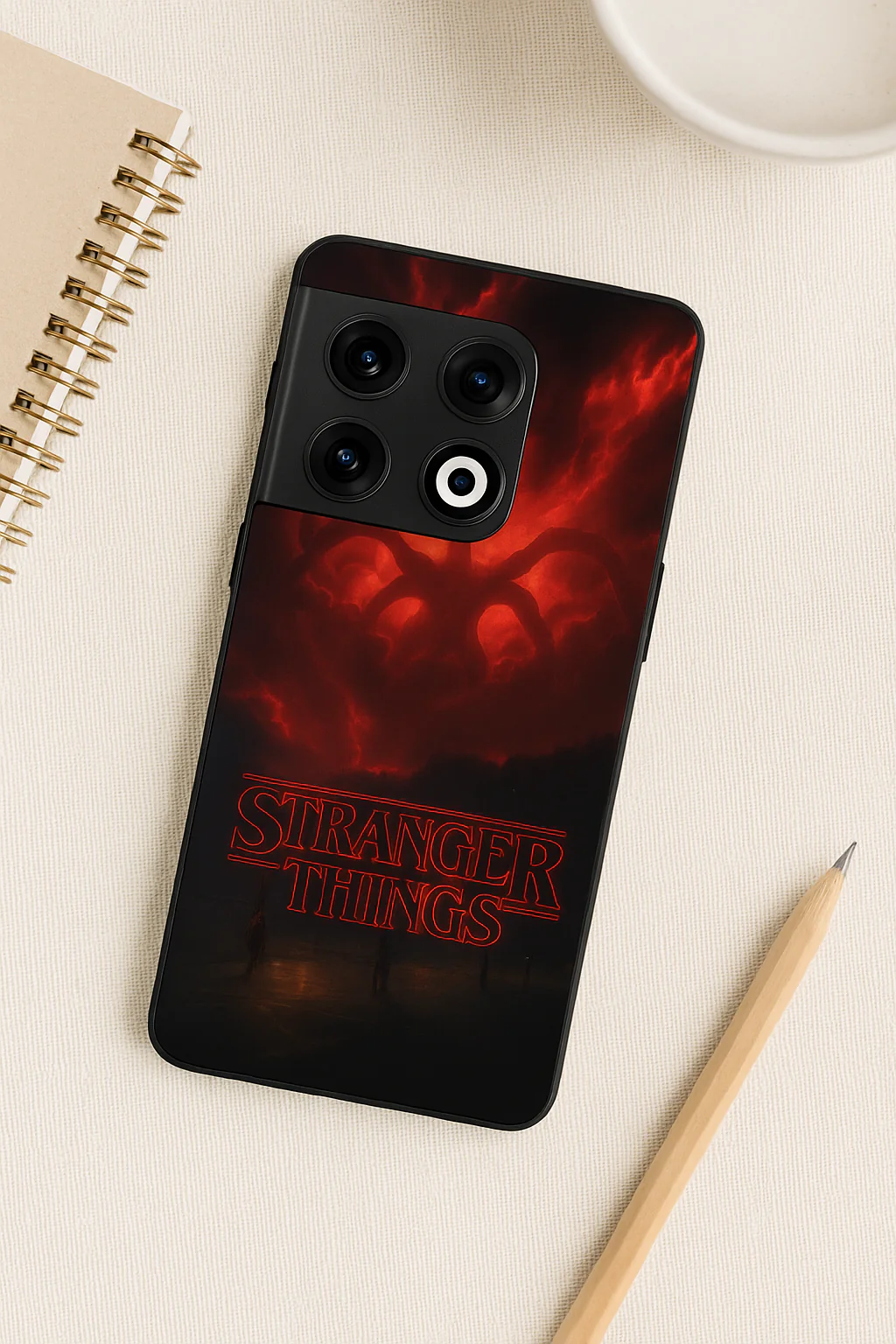 STRANGER THINGS- The Dark Overlord Premium Glass Back Cover For One Plus 13, 12, 11, 10, Nord Series - Image 2