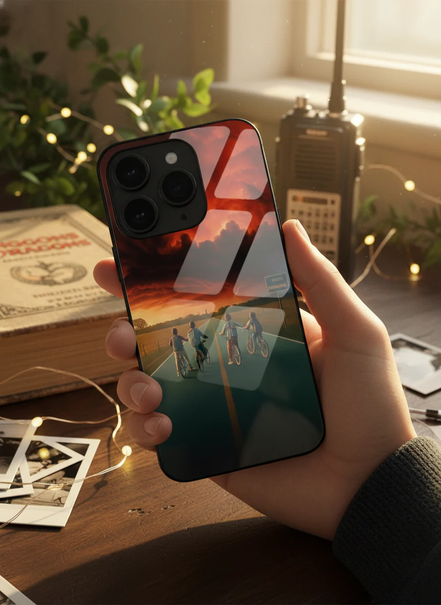 STRANGER THINGS- The Four Riders Premium Glass Back Cover For iPhone 11-17 Models - Image 7
