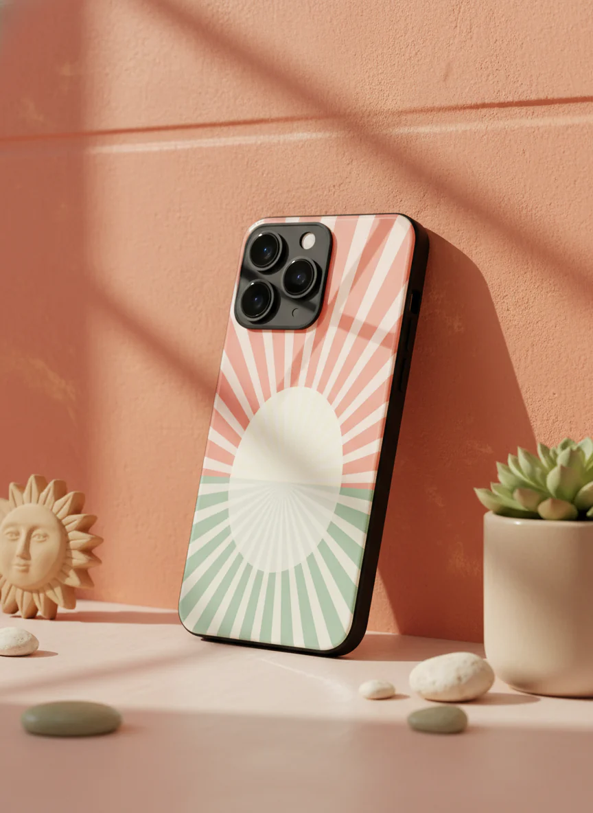 Sunburst Glow Premium Glass Back Cover For iPhone 11-17 Models - Image 15