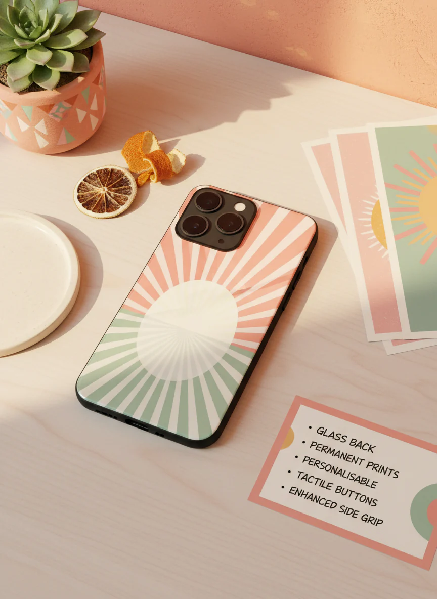 Sunburst Glow Premium Glass Back Cover For iPhone 11-17 Models - Image 17