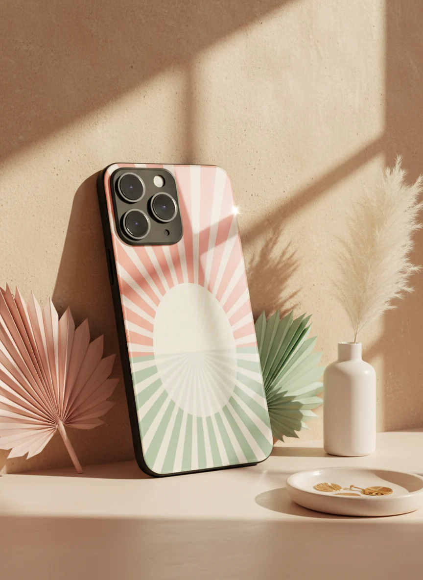 Sunburst Glow Premium Glass Back Cover For iPhone 11-17 Models - Image 6