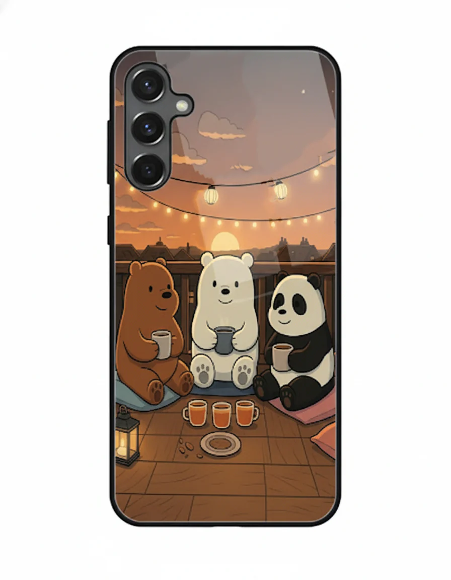 Tea Time Trio Premium Glass Back Cover For Galaxy S, A, M & F Series - Image 11