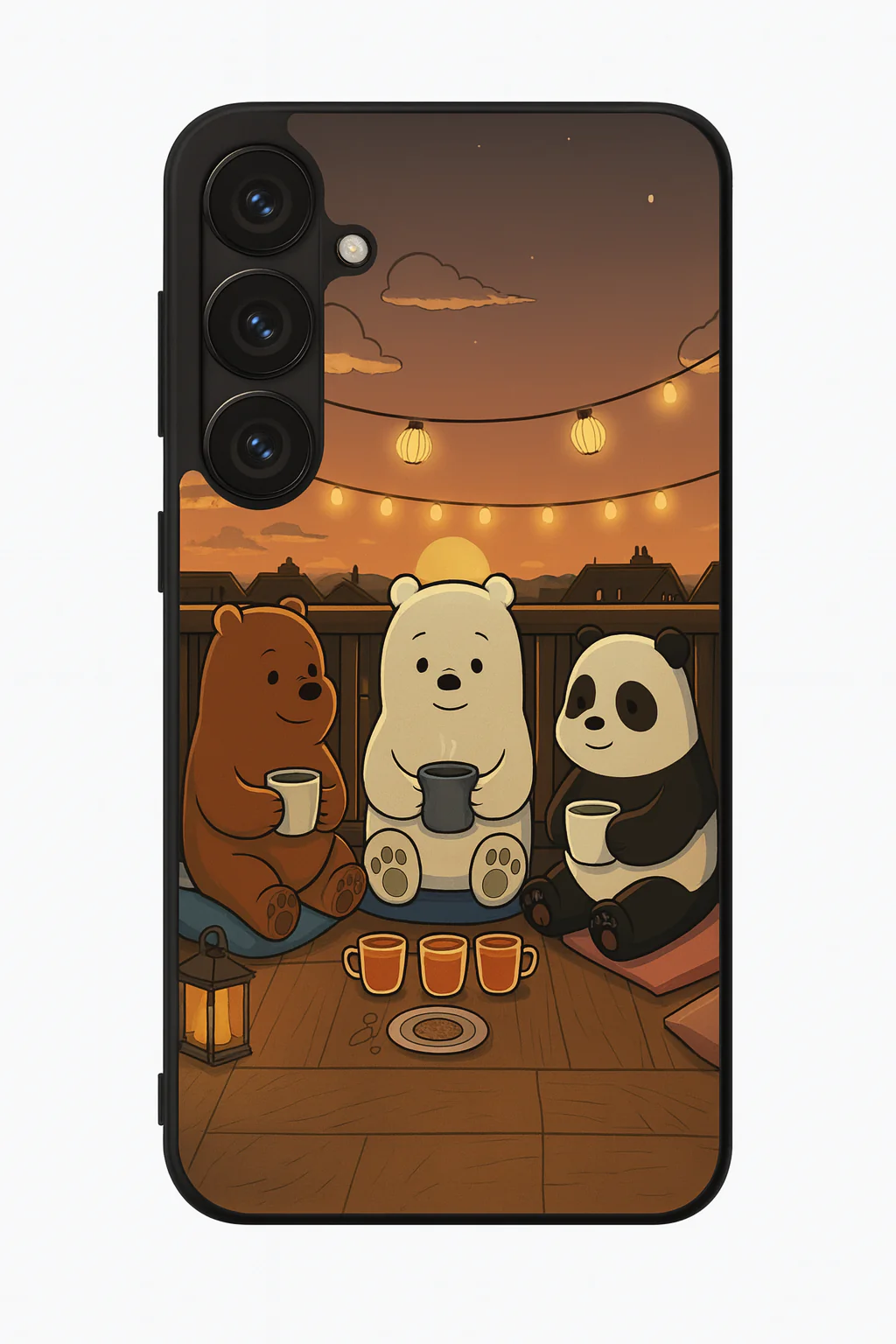 Tea Time Trio Premium Glass Back Cover For Galaxy S, A, M & F Series - Image 9