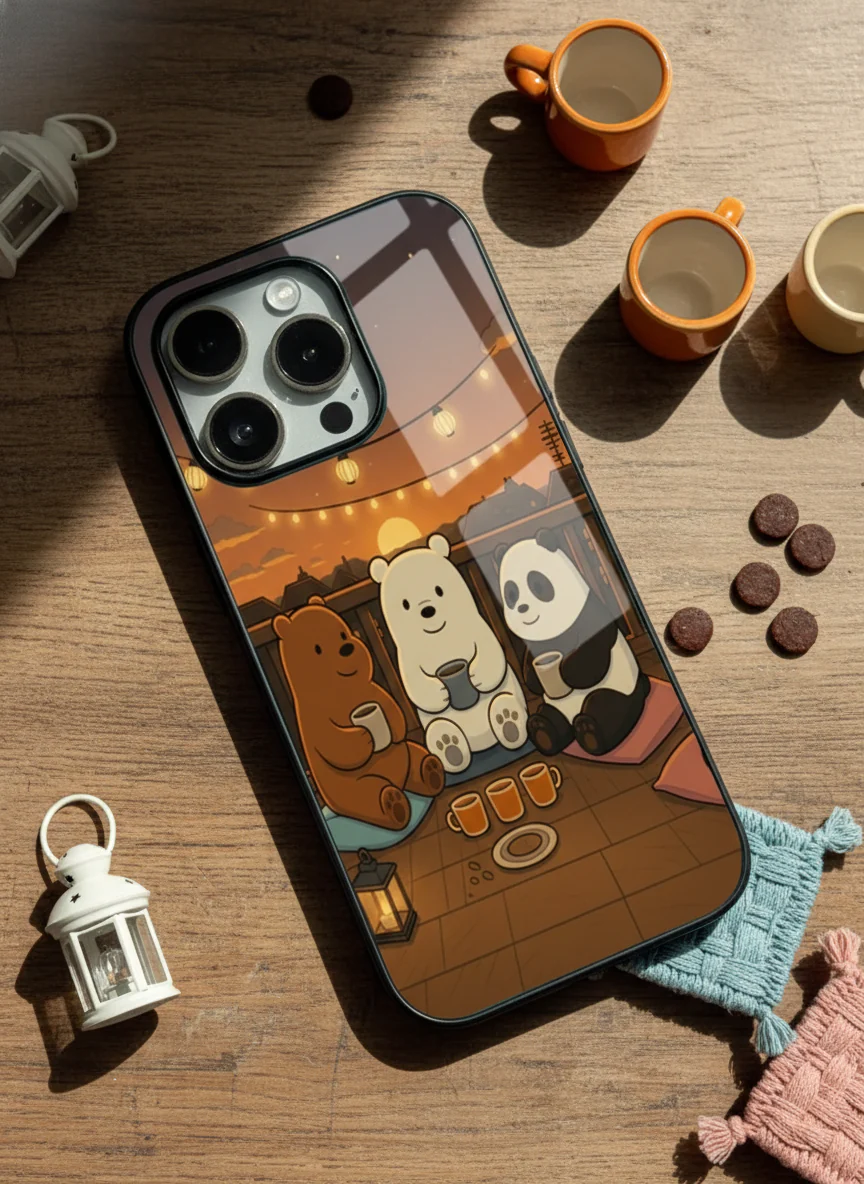Tea Time Trio Premium Glass Back Cover For iPhone 11-17 Models - Image 2