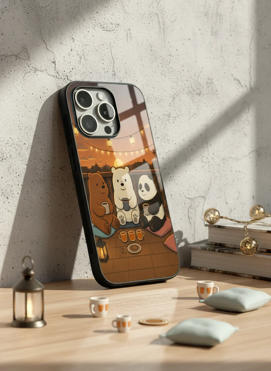 Tea Time Trio Premium Glass Back Cover For iPhone 11-17 Models - Image 9