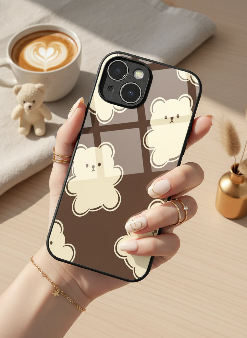 Teddy Overload Premium Glass Back Cover For iPhone 11-17 Models - Image 10