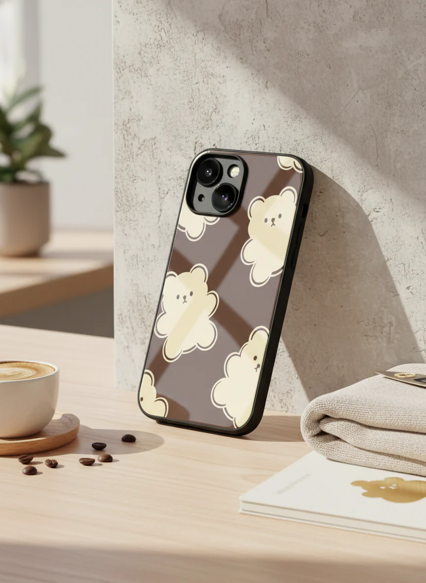 Teddy Overload Premium Glass Back Cover For iPhone 11-17 Models - Image 3