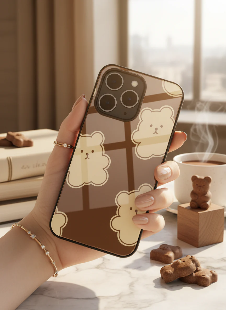 Teddy Overload Premium Glass Back Cover For iPhone 11-17 Models - Image 4