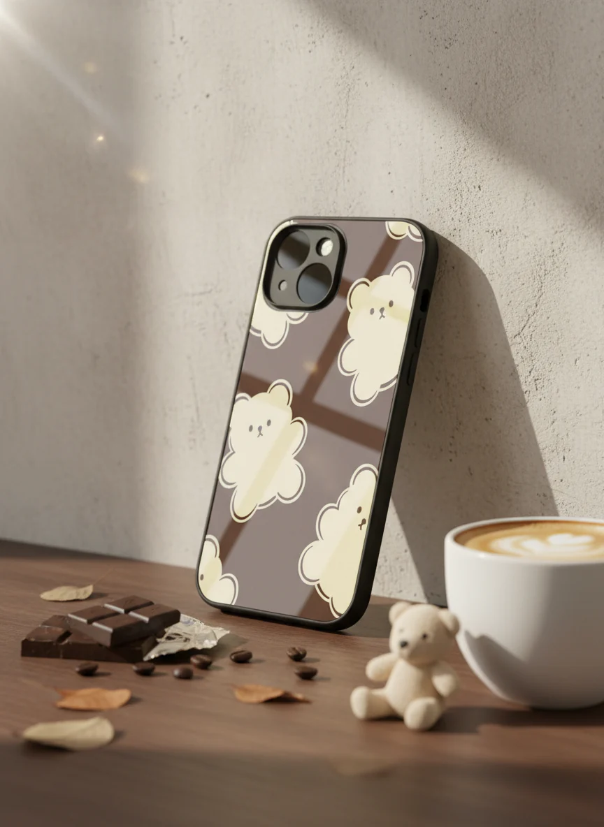 Teddy Overload Premium Glass Back Cover For iPhone 11-17 Models - Image 5