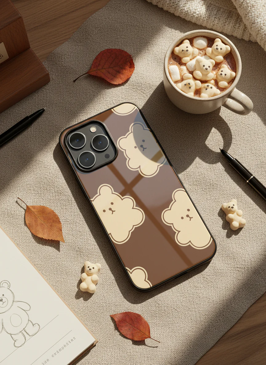 Teddy Overload Premium Glass Back Cover For iPhone 11-17 Models - Image 6