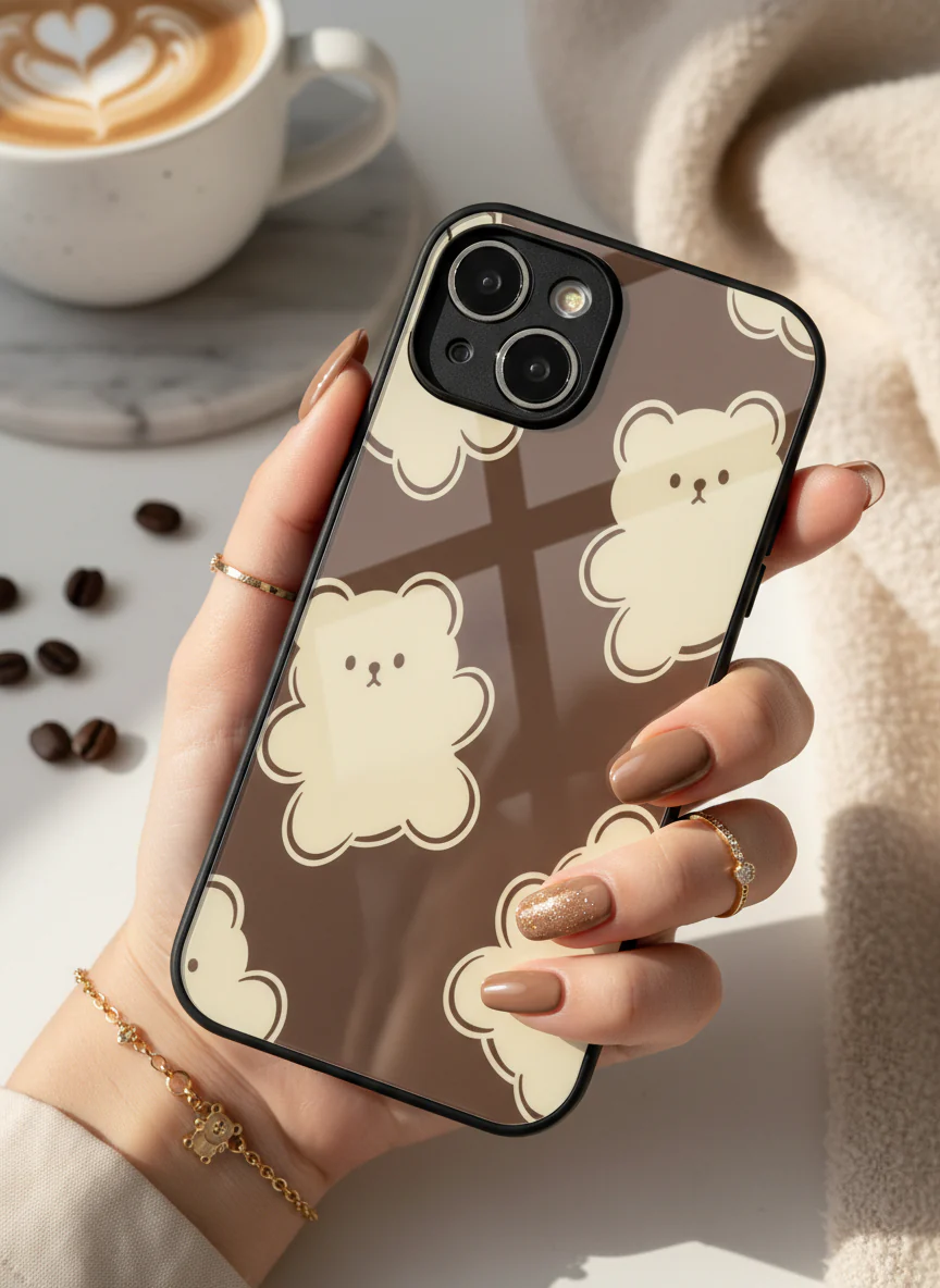 Teddy Overload Premium Glass Back Cover For iPhone 11-17 Models - Image 7