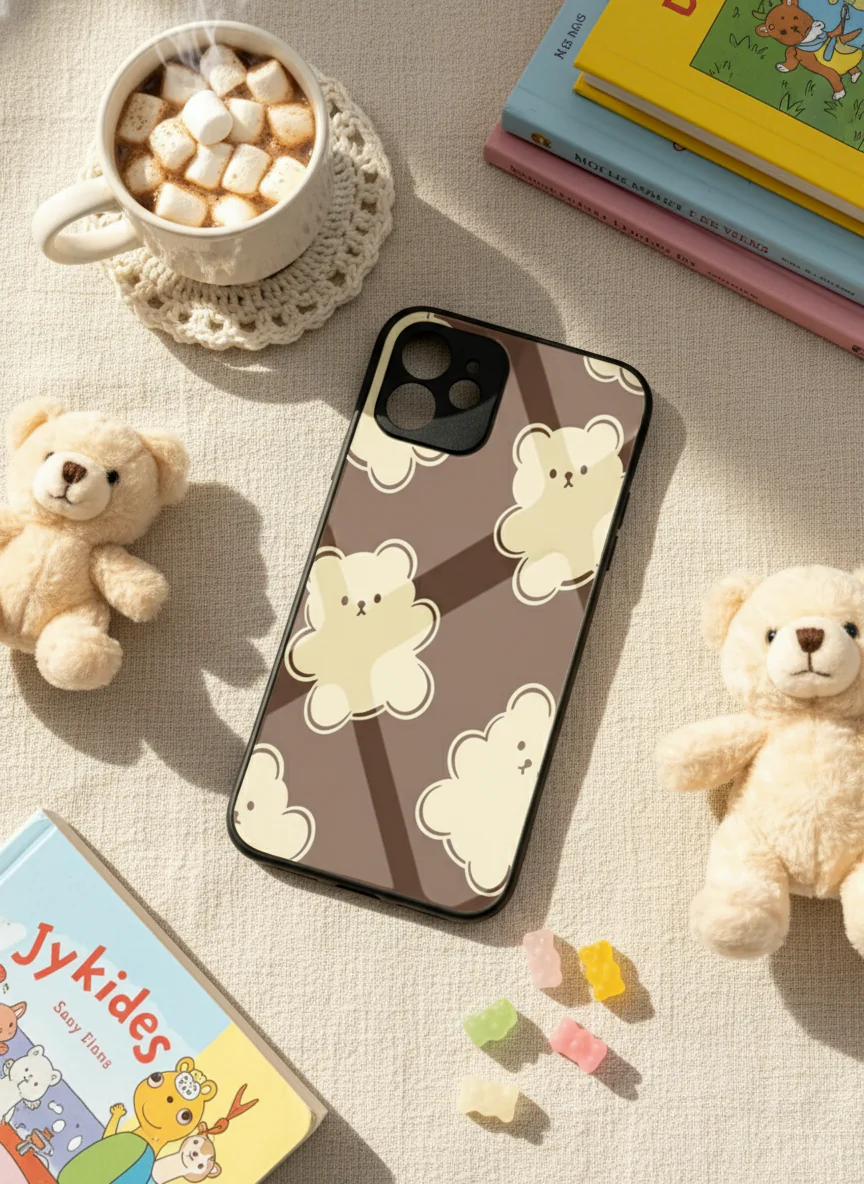 Teddy Overload Premium Glass Back Cover For iPhone 11-17 Models - Image 8