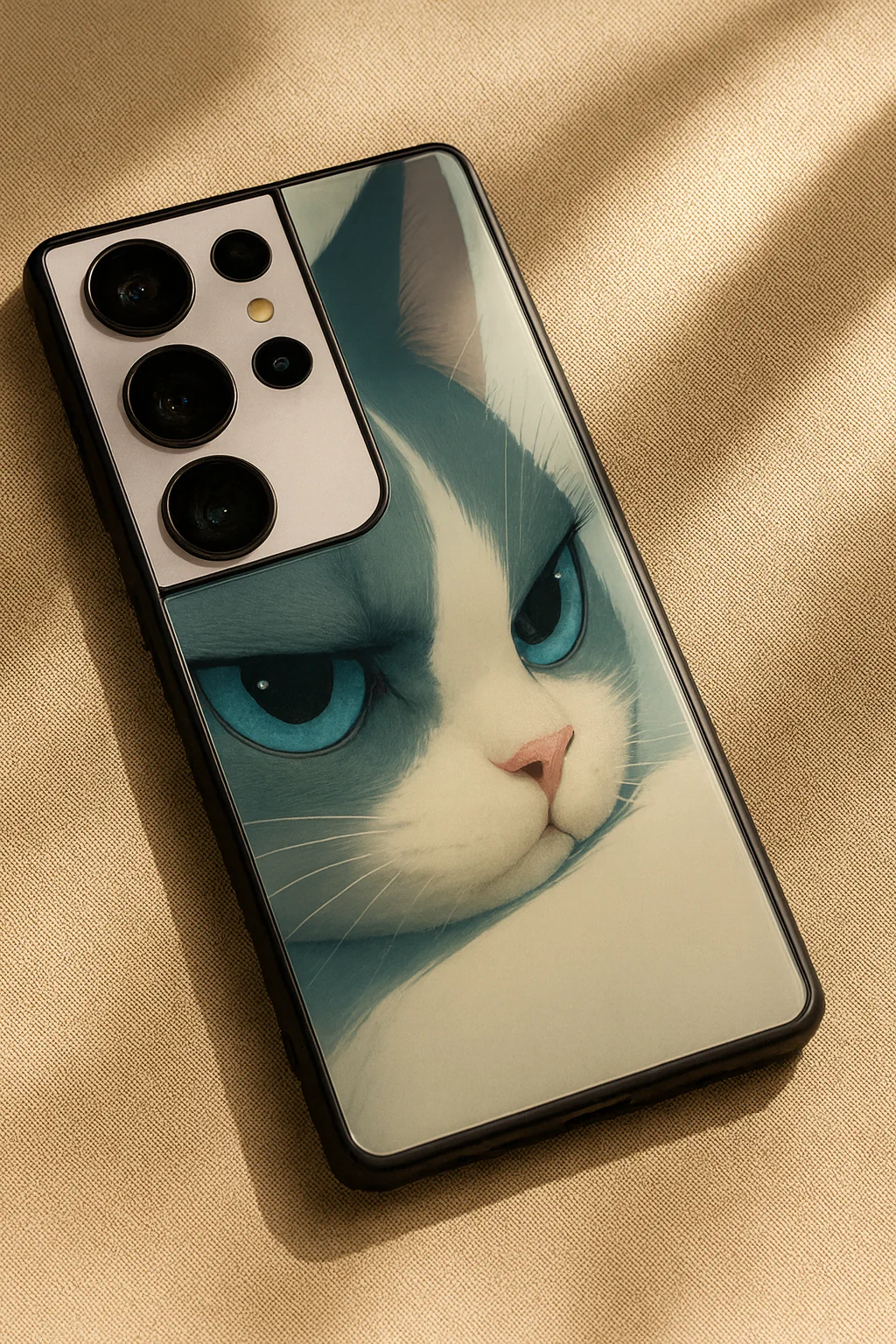The Grump Cat Premium Glass Back Cover For Galaxy S, A, M & F Series - Image 2
